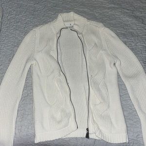 White knit Tommy Hilfiger zip